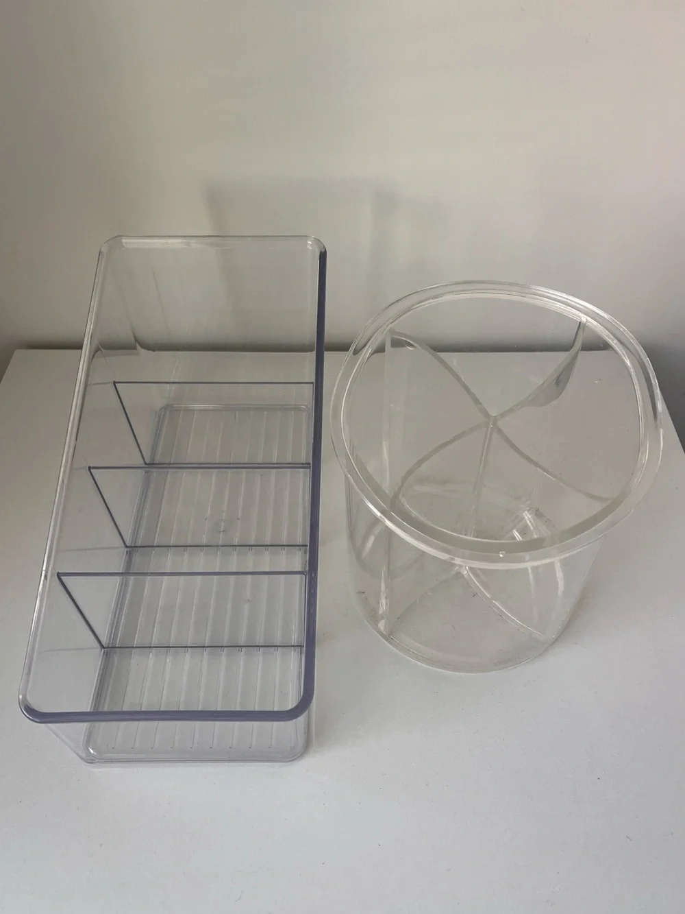 Clear Plastic Organizer Set - Multi-Compartment